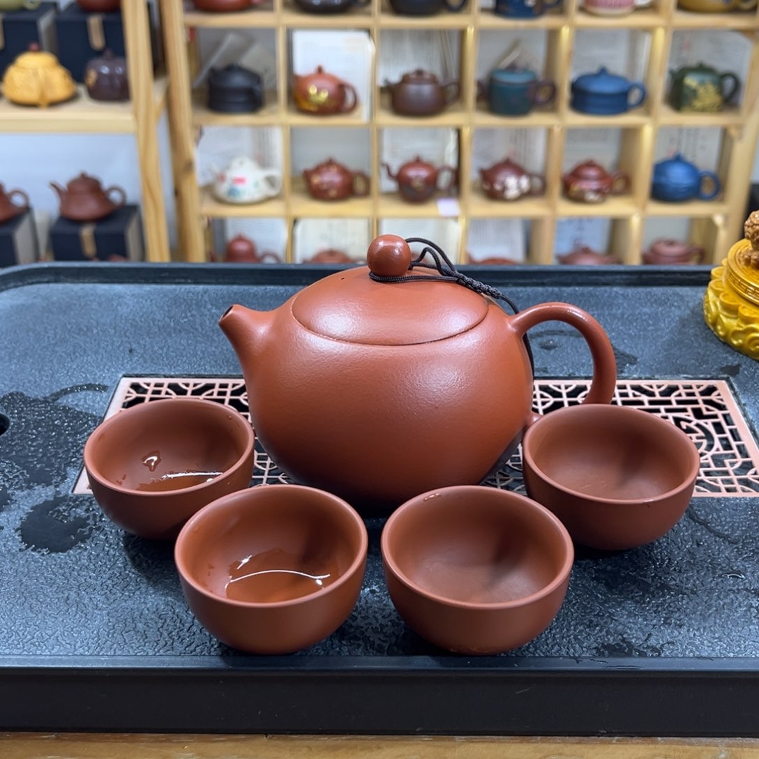 紫砂紫砂胖西施（一壶四杯）