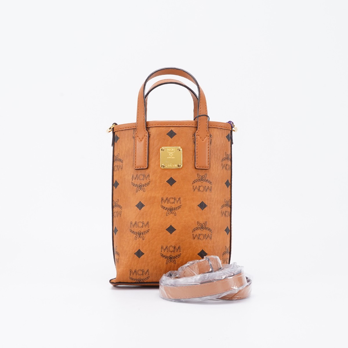 95新 MCM 【MCM专属】薯条包mini干邑色/BG22000923