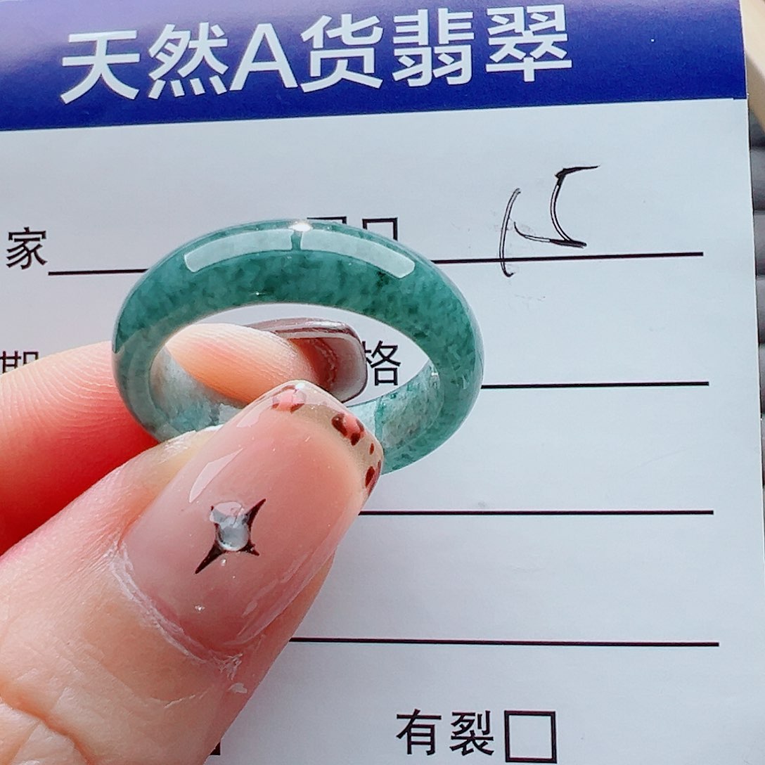 未镶嵌戒指翡翠戒圈