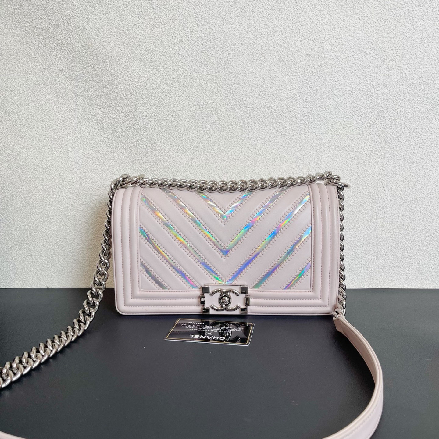 95新 Chanel/香奈儿 98新 奢总管/中号leboy包/24开有卡