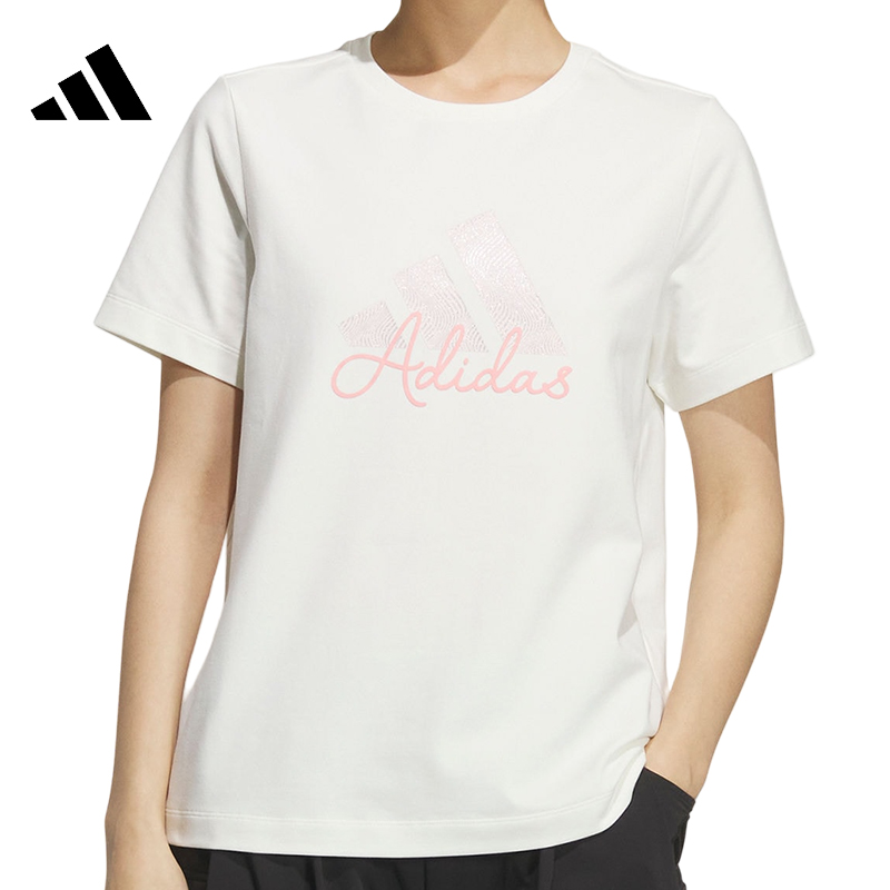 【流光风】adidas阿迪达斯女子运动休闲短袖T恤KF2677