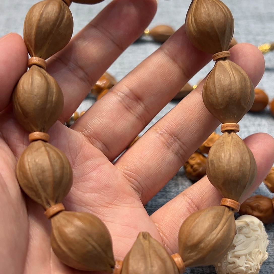 橄榄核手串/手链橄榄核雕四花素核