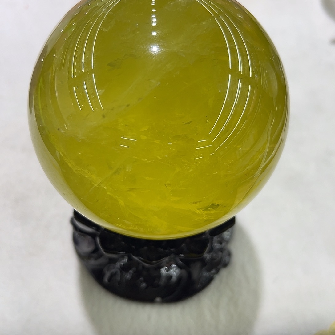 水晶水晶球摆件未镶嵌心**漫