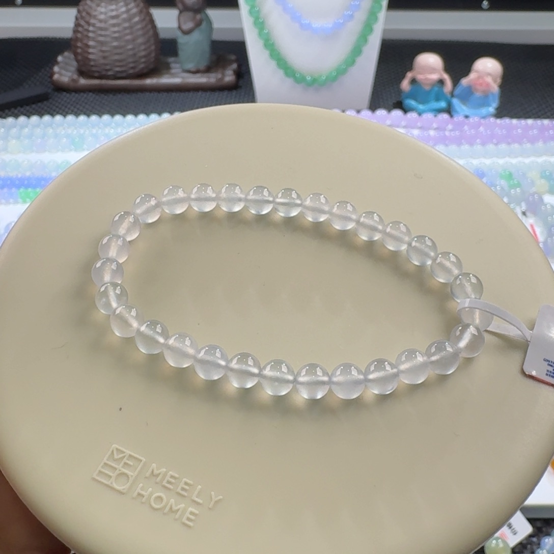 翡翠手链未镶嵌茅台白玻璃钢卡6