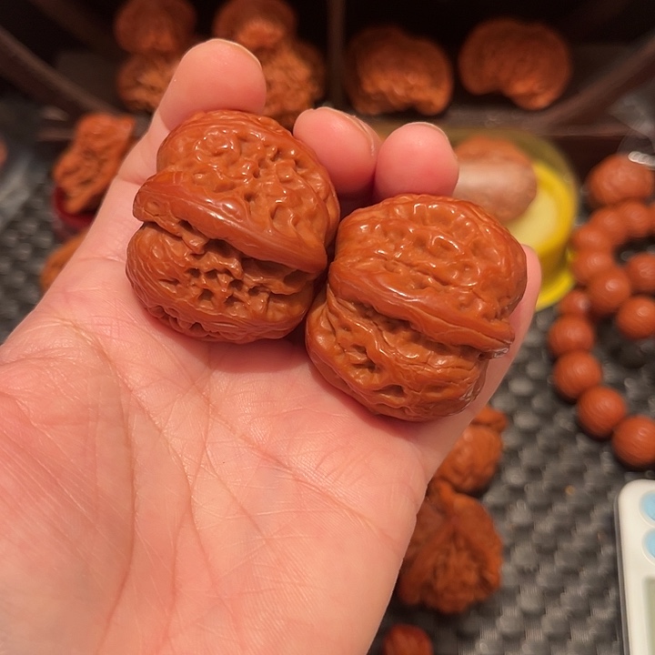 低***人把件文玩核桃元宝