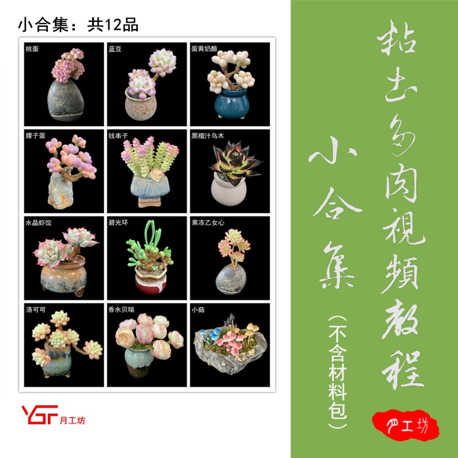 粘土多肉视频教程小合集