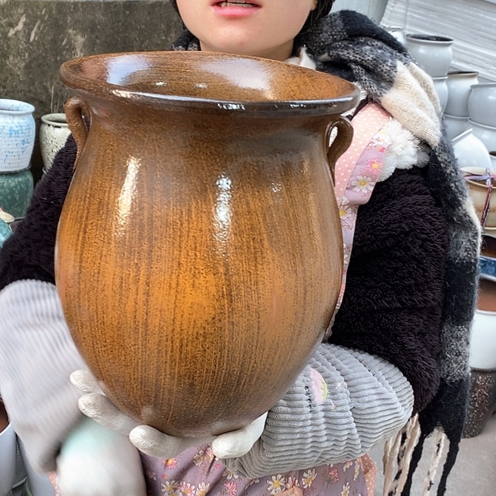 紫砂花盆正品口20高27