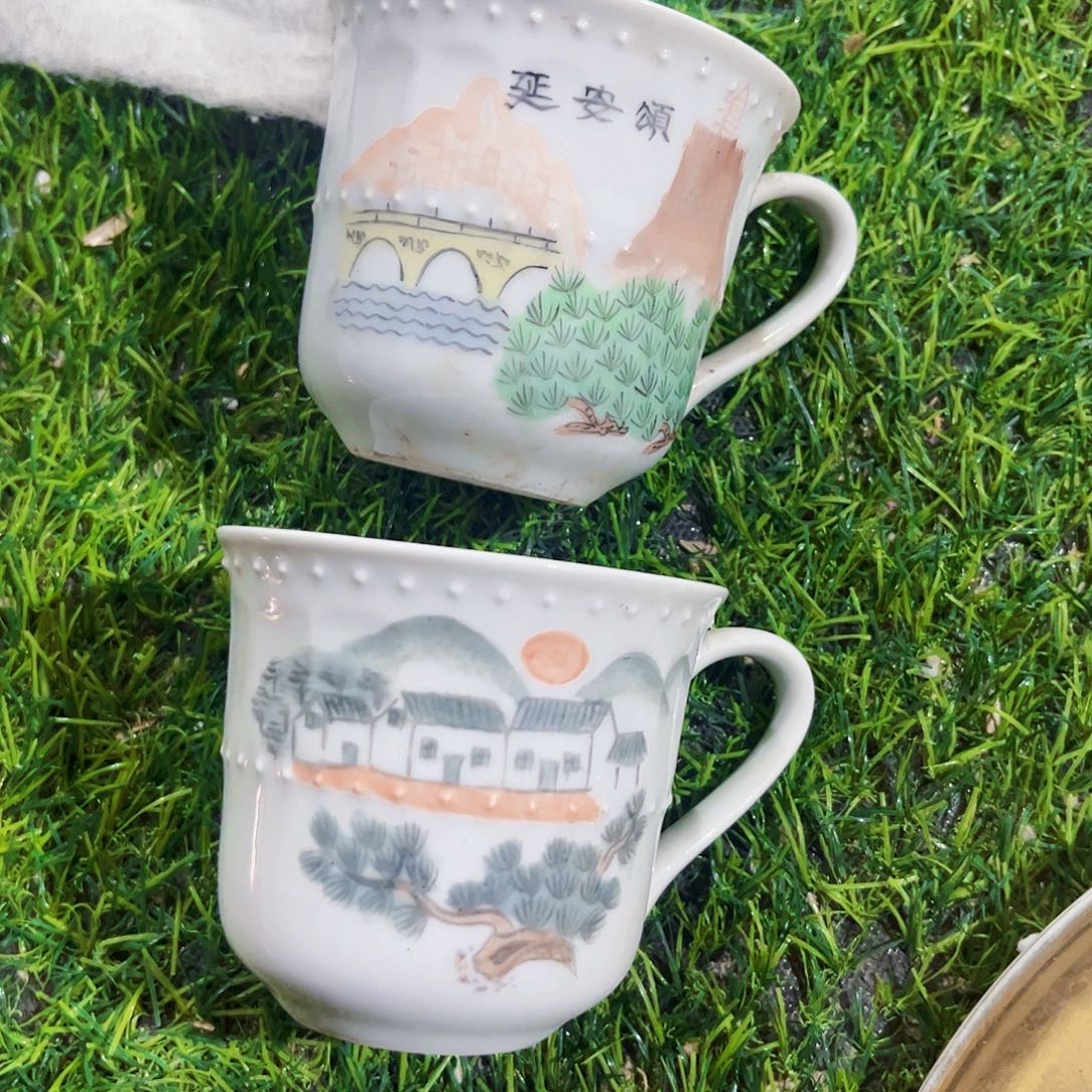 摆件，烧制问题都是正常的33号手绘