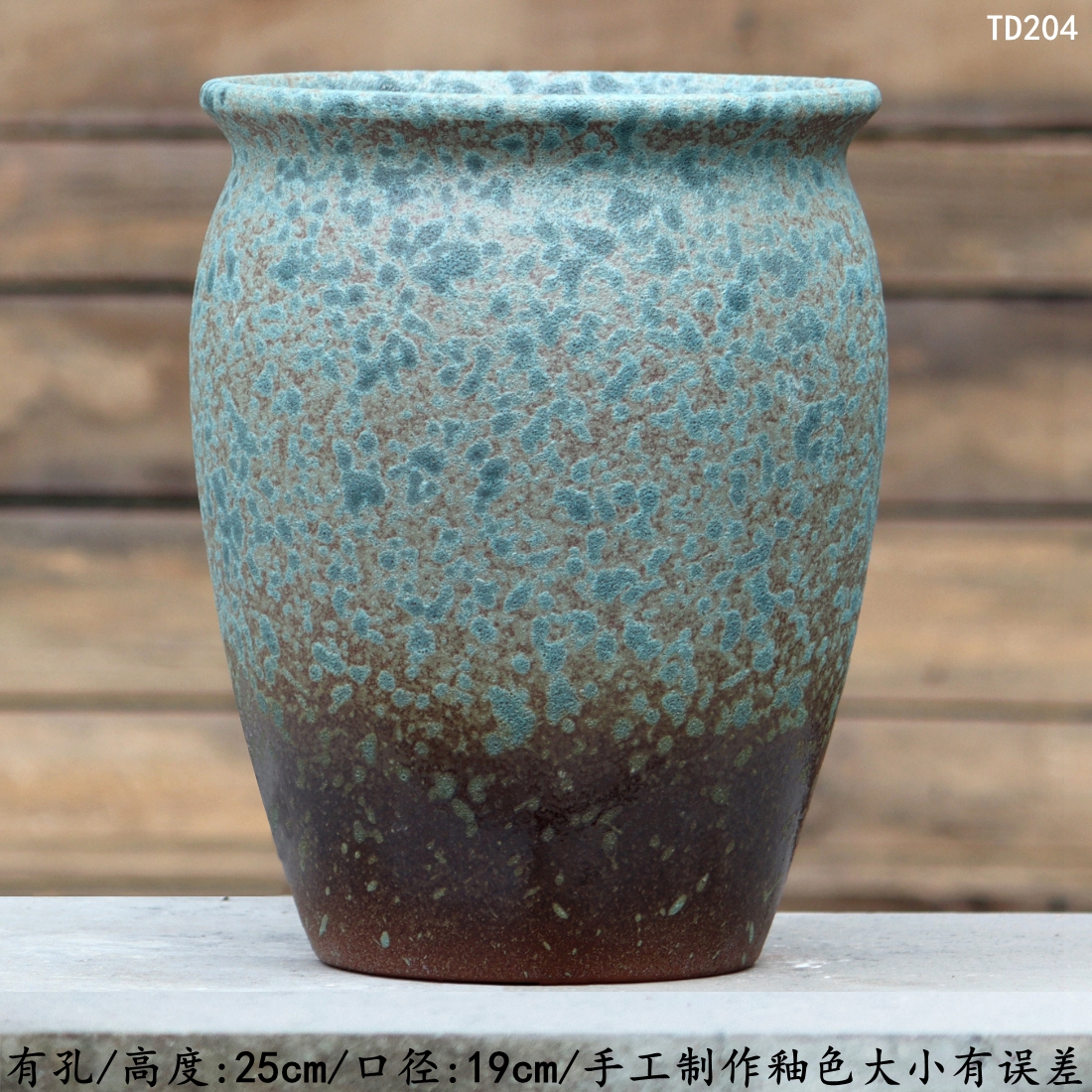 大号陶瓷透气多肉花盆高筒老桩悬崖绿植专用盆客厅适用TD204
