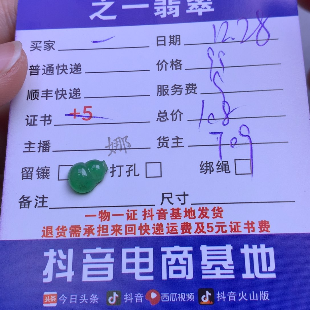 颈饰未镶嵌翡翠一**意