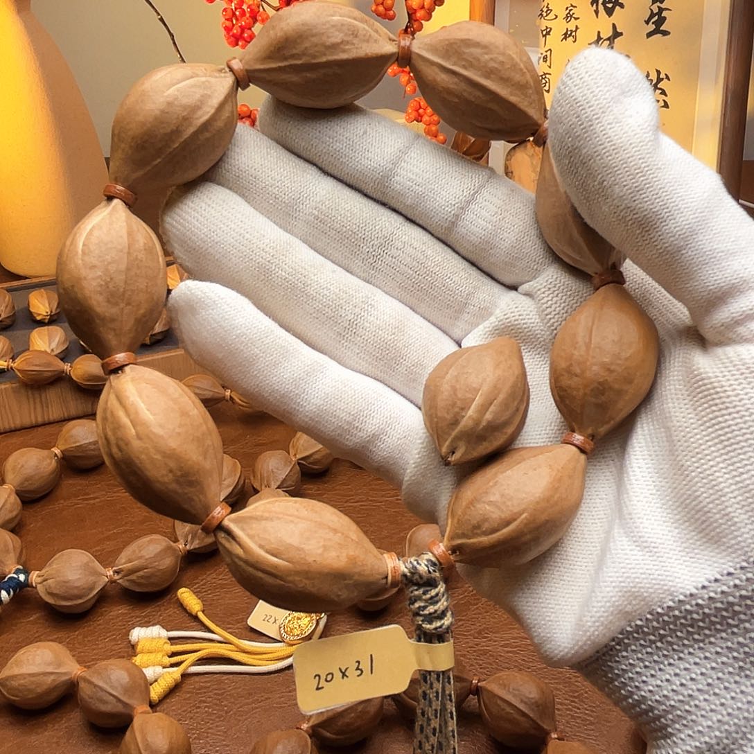 一***月橄榄核手串梅林铁核20*31