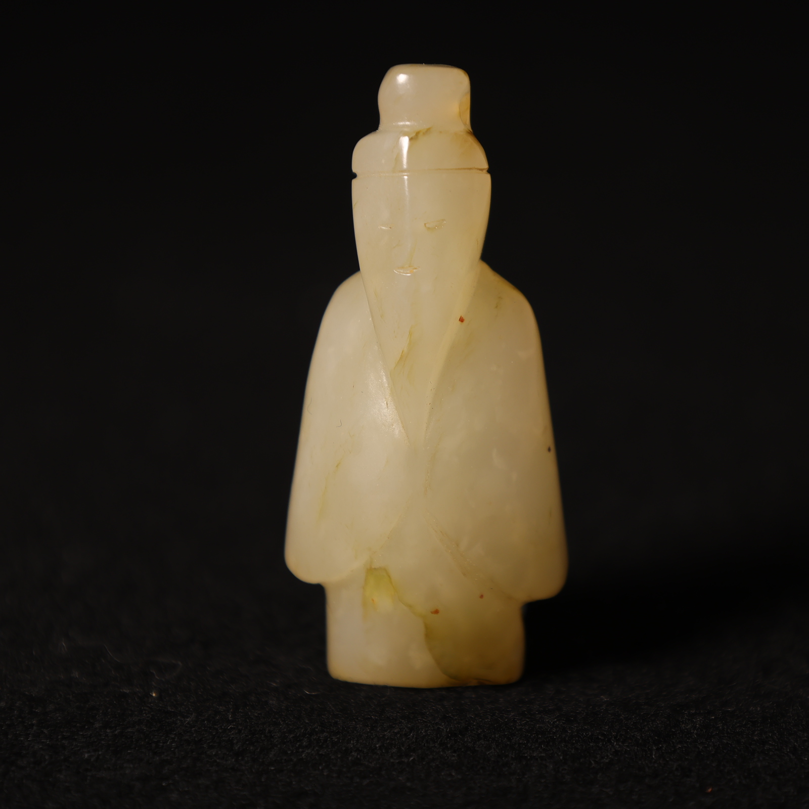 12C96  清  和田玉玉翁仲