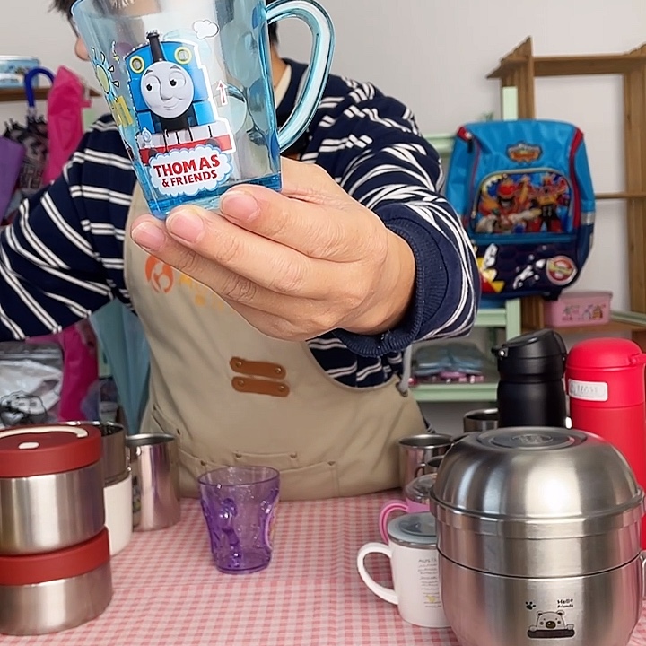 塑料双饮款韩国进口刷牙杯