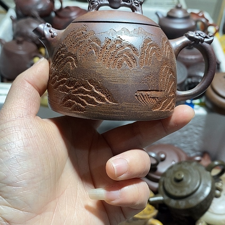紫砂茶壶微瑕微笑