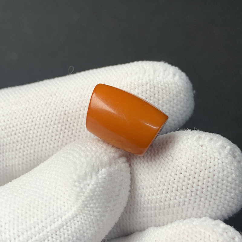 Q1289保真原矿俄料尺寸10.9*15.1mm蜜蜡单颗马蹄斜切顶珠支持复检