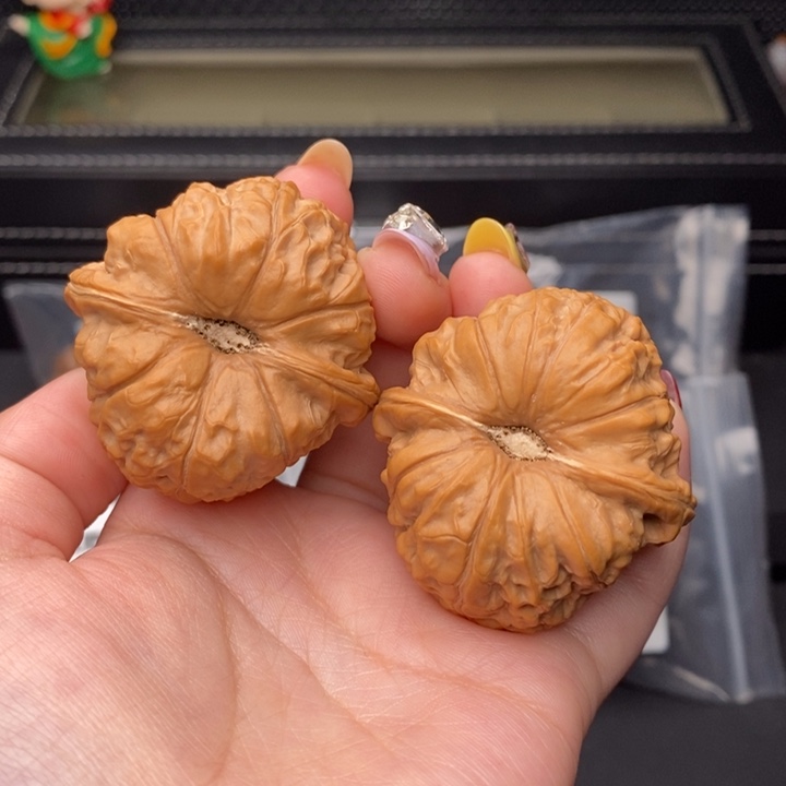 把件文玩核桃南瓜43凹底