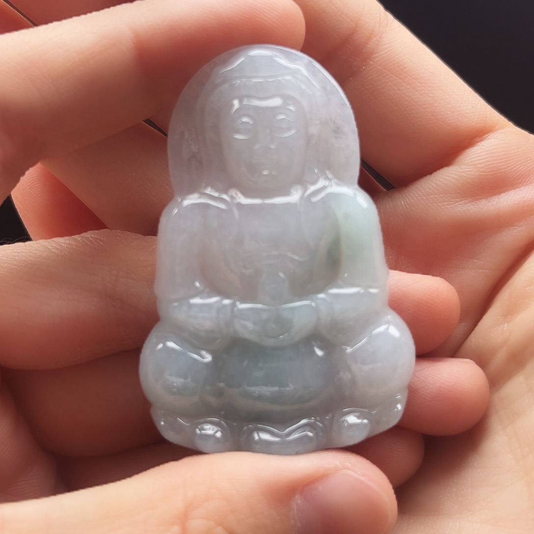翡翠颈饰未镶嵌小*泽观音