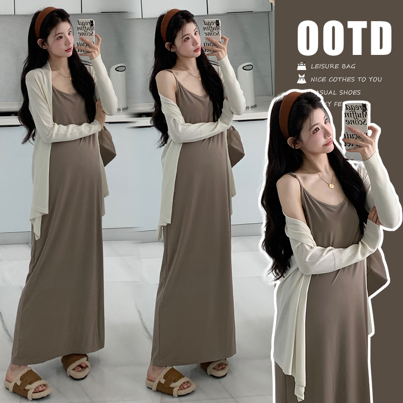 秋季孕妇装时尚慵懒风高质量绝美辣妈防晒开衫显瘦气质连衣裙夏装