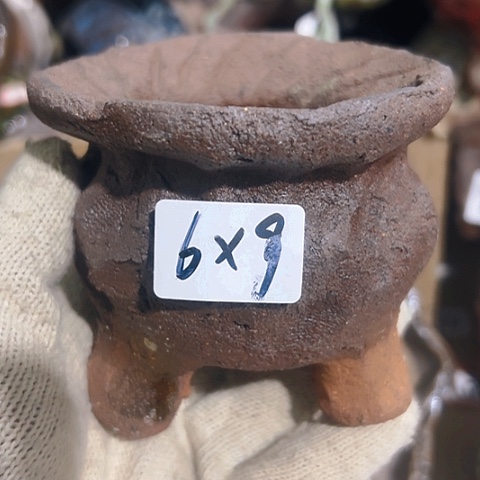 红陶粗陶花盆手工