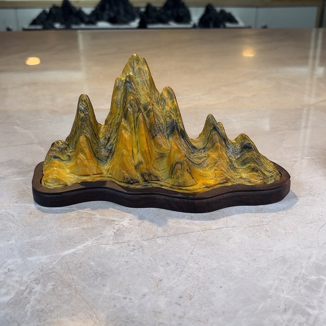 幸***限陶灵璧石手工雕刻奇石摆件