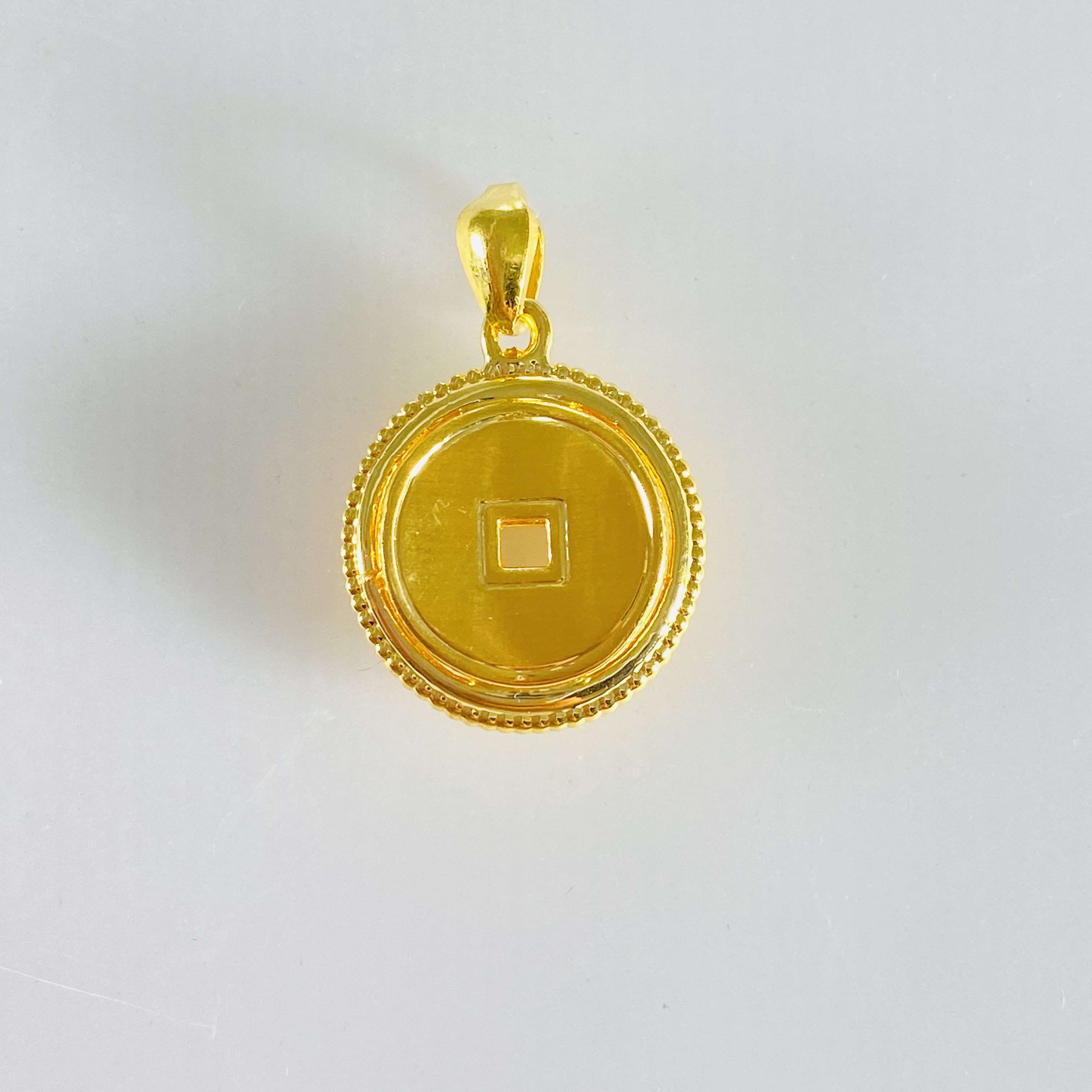 足金999 黄金铜钱吊坠 5D 1.44