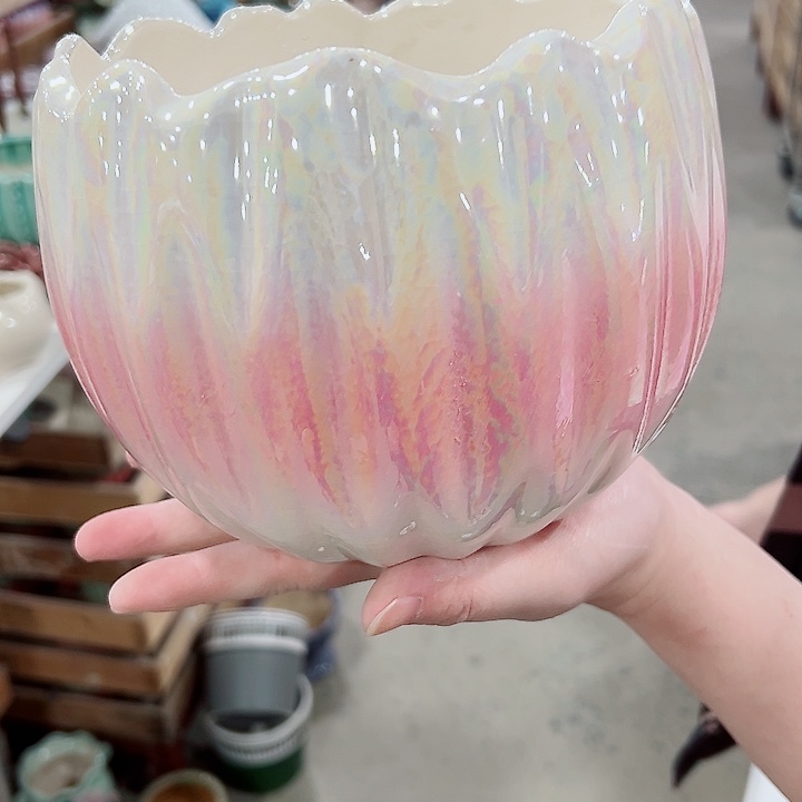 有孔.凑满10元发货多肉陶瓷花盆！