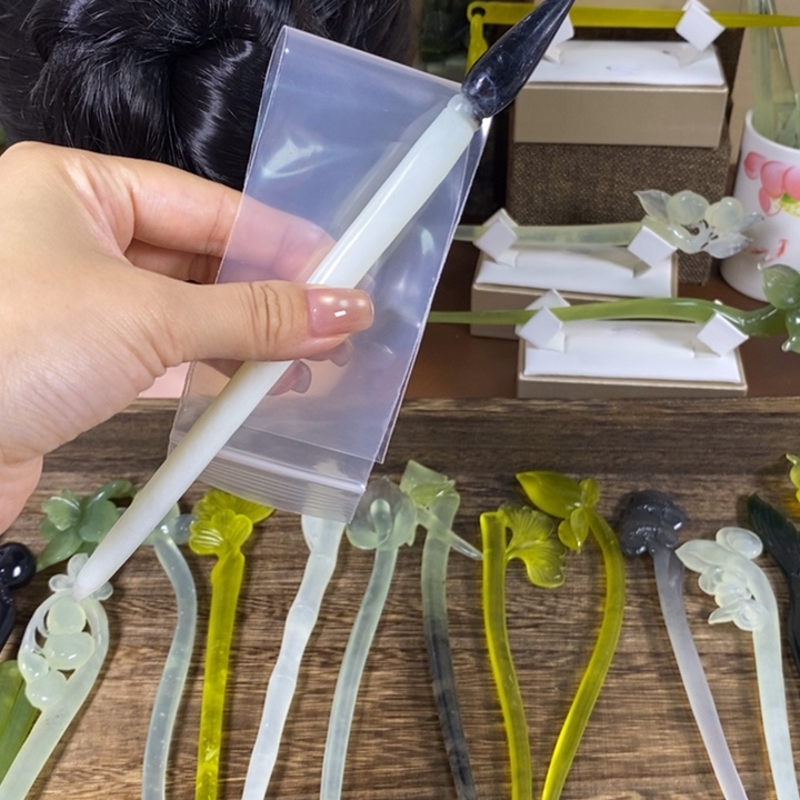 未镶嵌蛇纹石玉发饰
