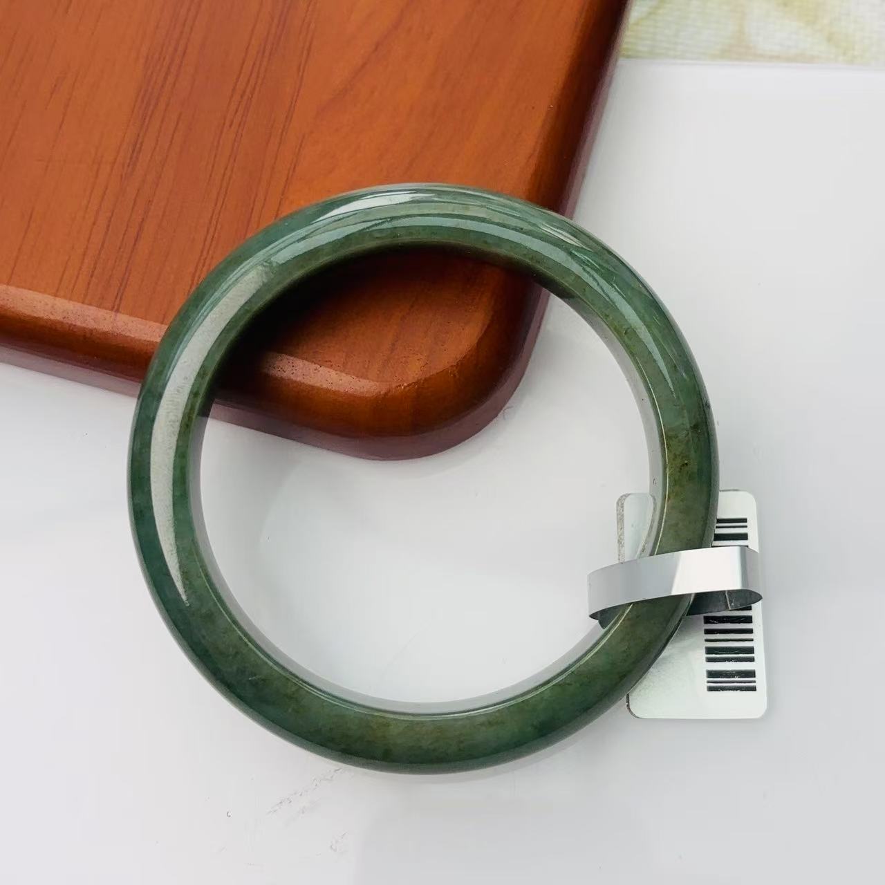  【秋姐翡翠】天然A货翡翠手镯57圈&D1-4