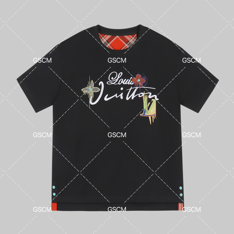 男士绿松石开叉短袖-1