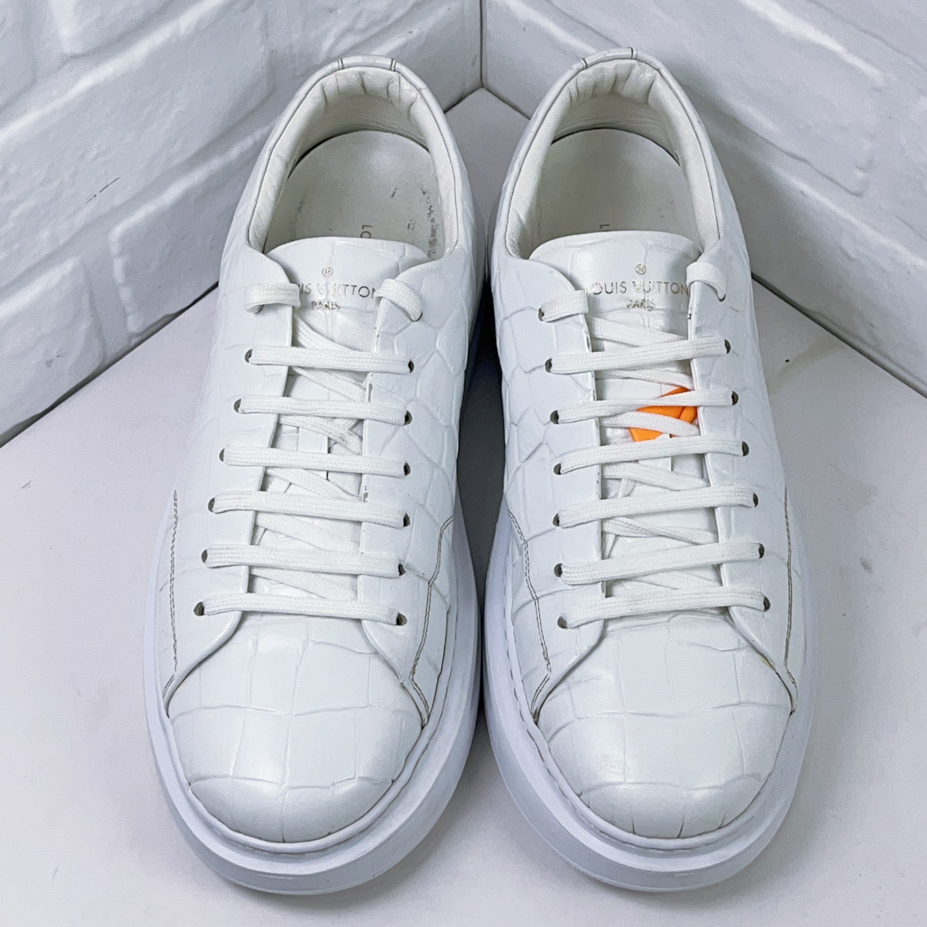99新 LouisVuitton/路易威登  鳄鱼皮板鞋 欧码7码 41码 