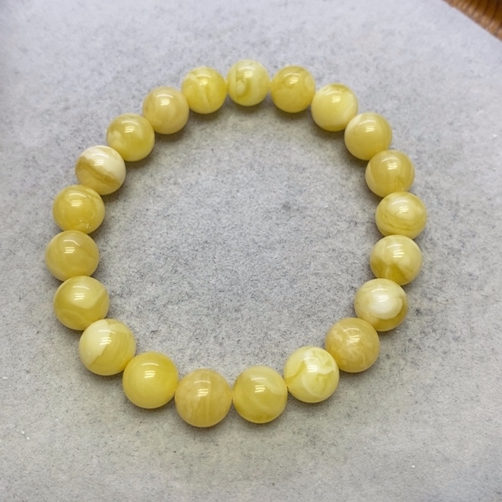 蜜蜡裸石未镶嵌手串