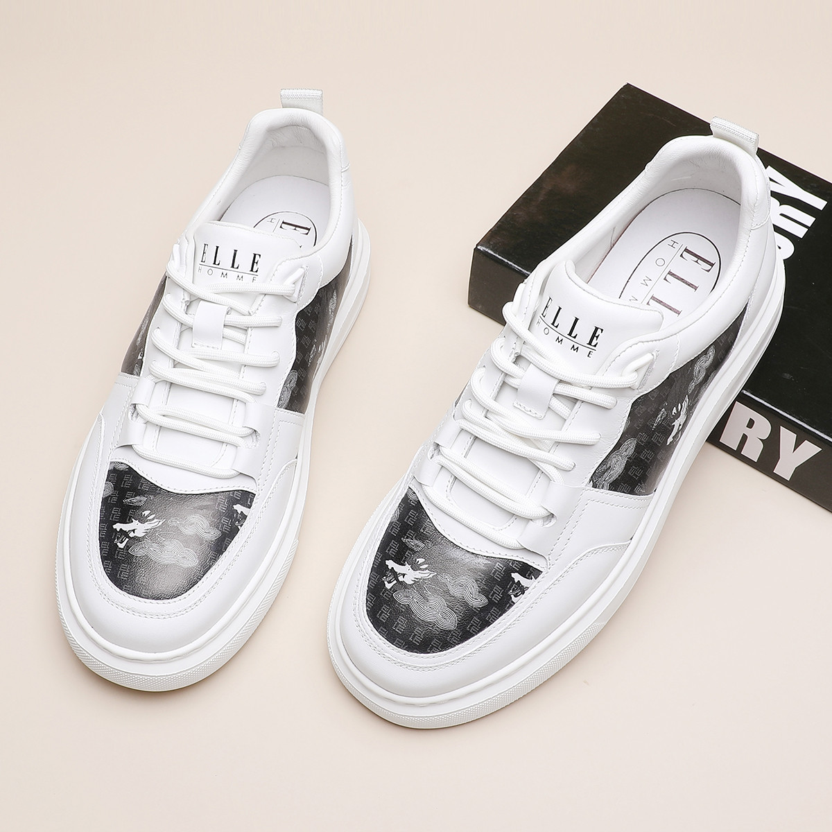 B166-潮流韩版时尚板鞋系带休闲板鞋透气693809