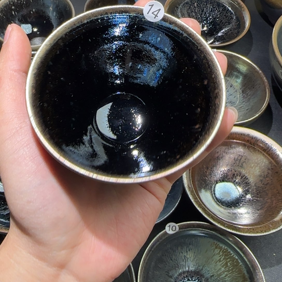 茶盏精品柴烧放漏放漏14