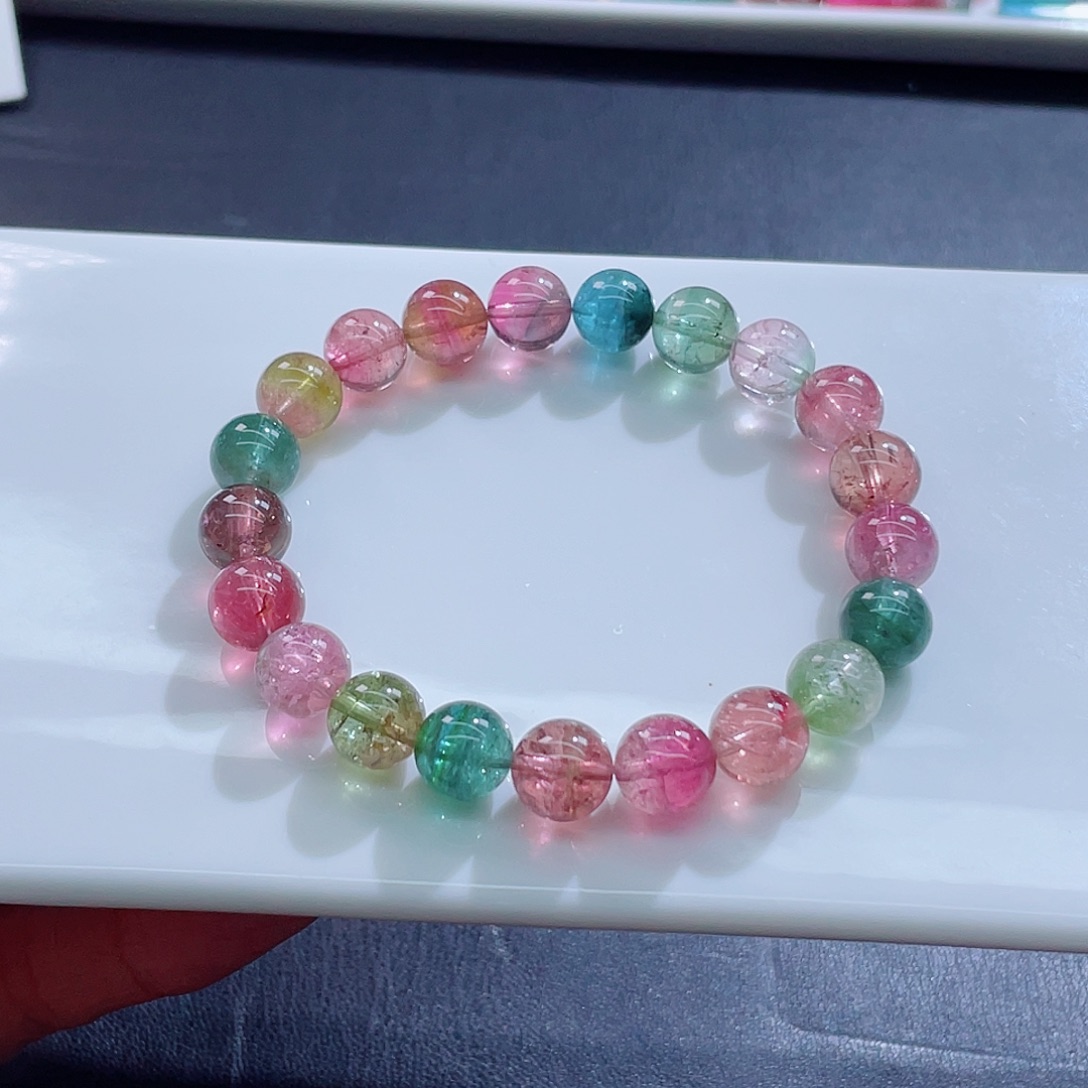 碧玺未镶嵌手链9.6mm