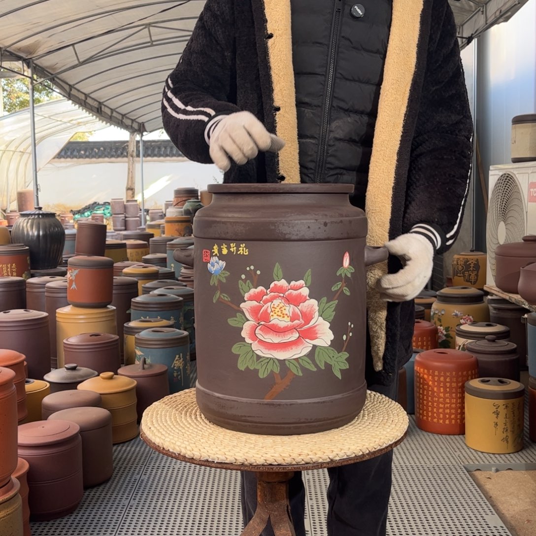 茶叶罐紫砂20饼茶叶罐