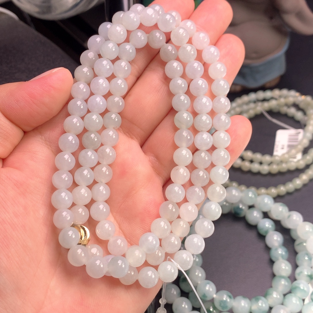 未镶嵌手链翡翠白冰项链卡6.9
