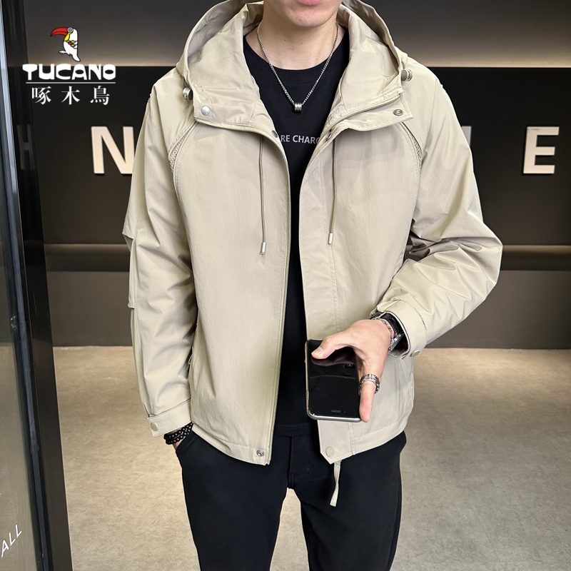 TUCANO/啄木鳥连帽青春活力立领工装夹克冲锋衣韩版运动秋季外套