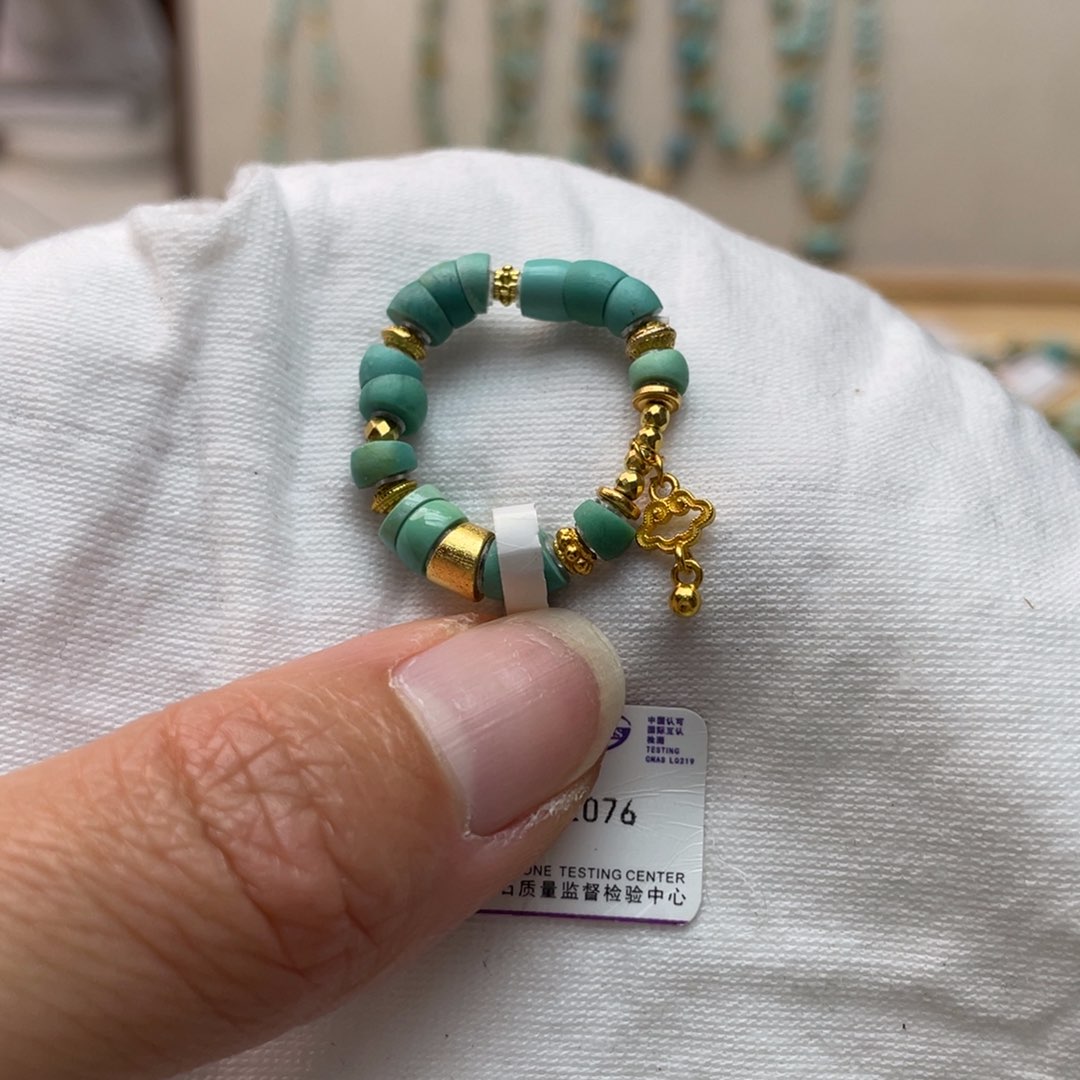 绿松石戒指银S925镶嵌