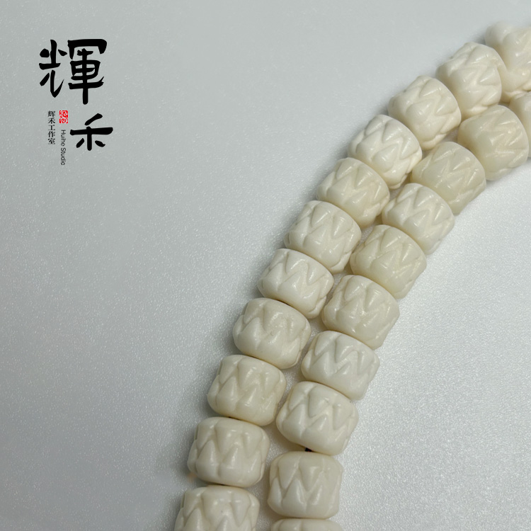 鹿骨骨串手串人工养殖精工雕刻手持单圈吞噬老敦煌男女鹿骨串