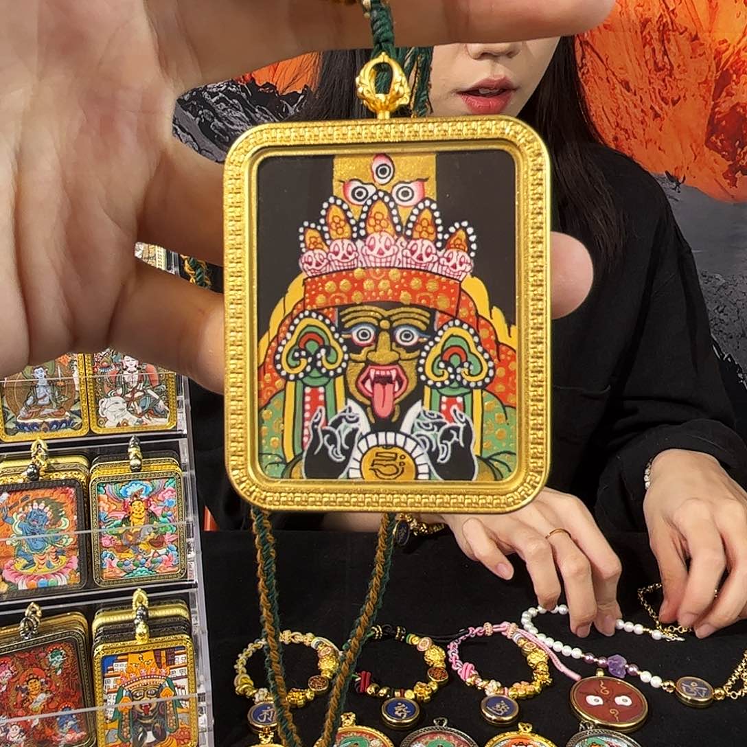 吊坠纯手绘扎吉拉姆唐卡