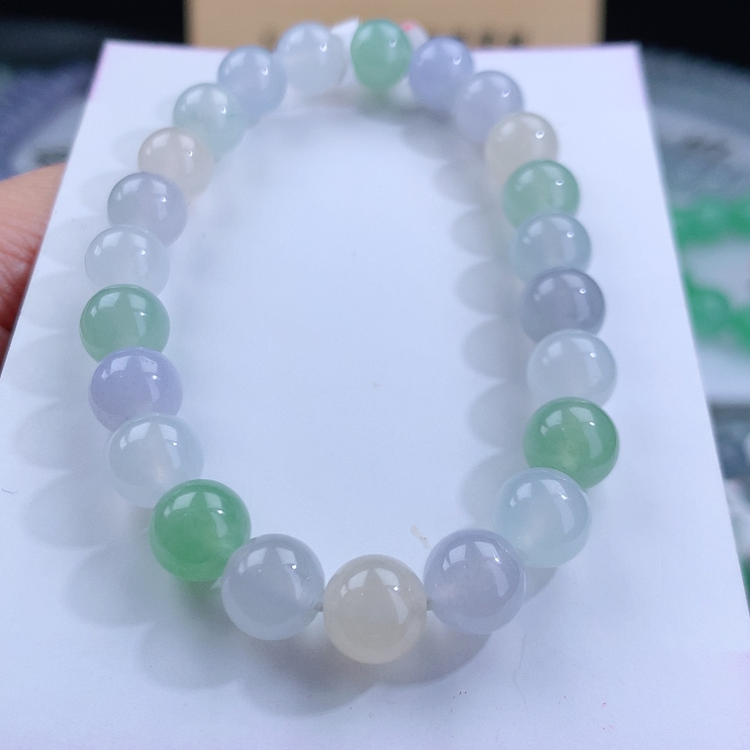 翡翠手链未镶嵌兜*卡8mm