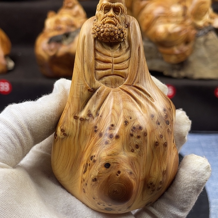 柏木（崖柏）达摩手把件