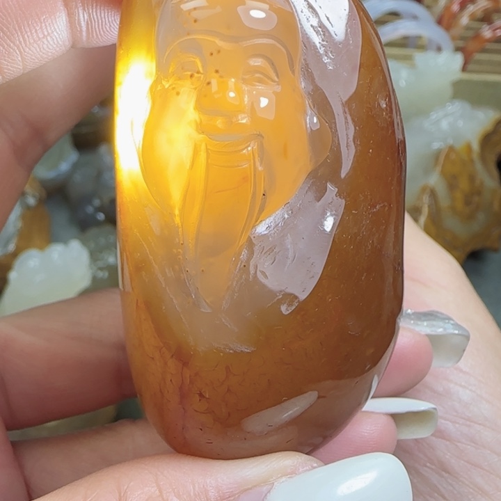 玛瑙/玉髓合金手把件