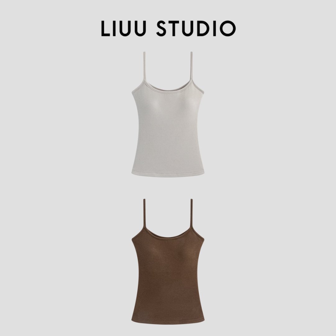 【LIUU】独家自制 秋冬必备 | 自带胸垫 磨毛吊带背心