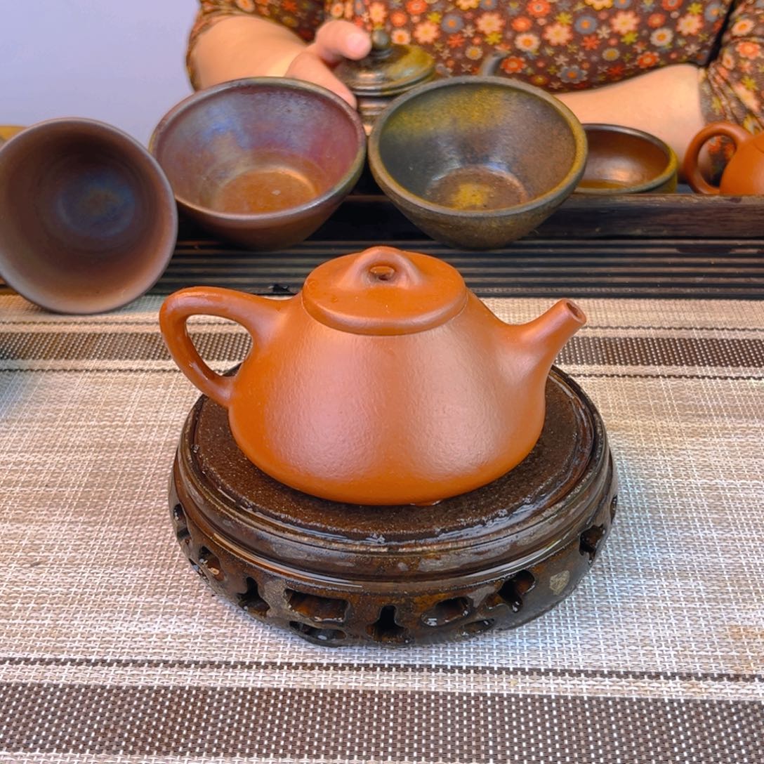 茶壶紫砂小煤窑朱泥170cc