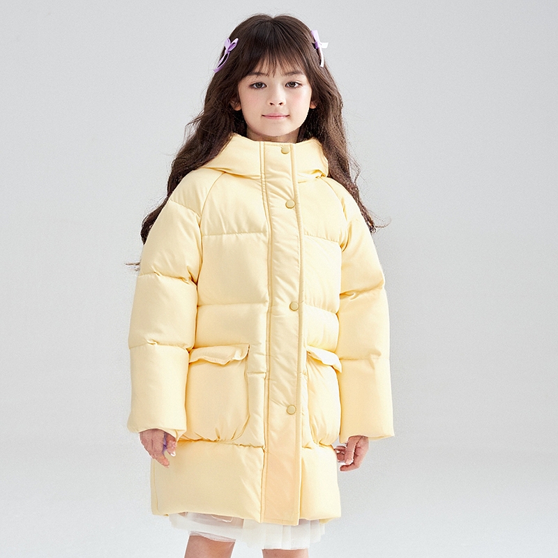 DEESHA/笛莎女童冬季新款女童时尚蓄热连帽羽绒服-QM2556505