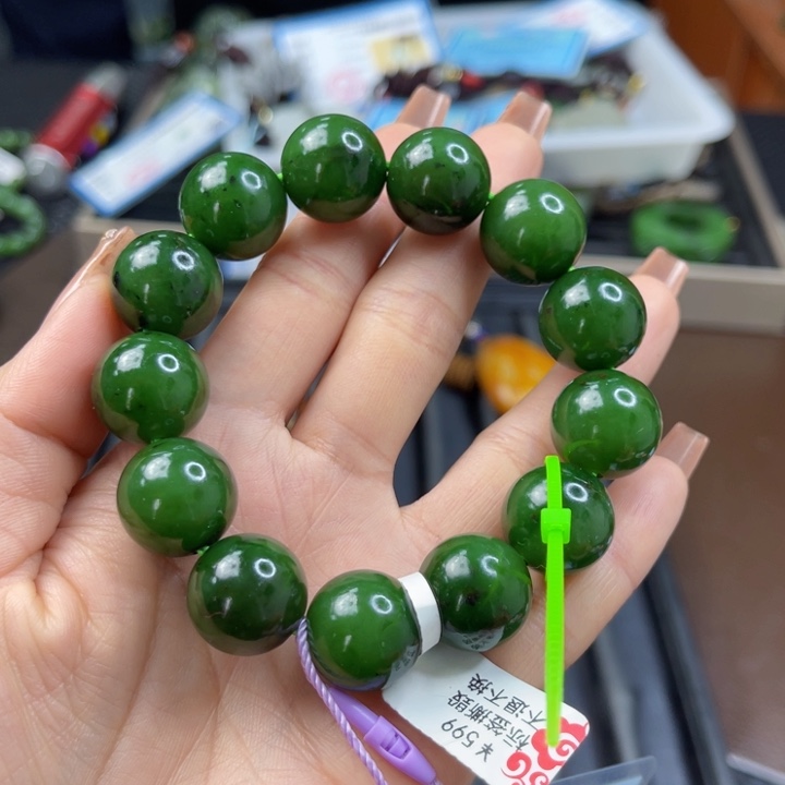 【闪购商品】和田玉（碧玉）手链未镶嵌卡16