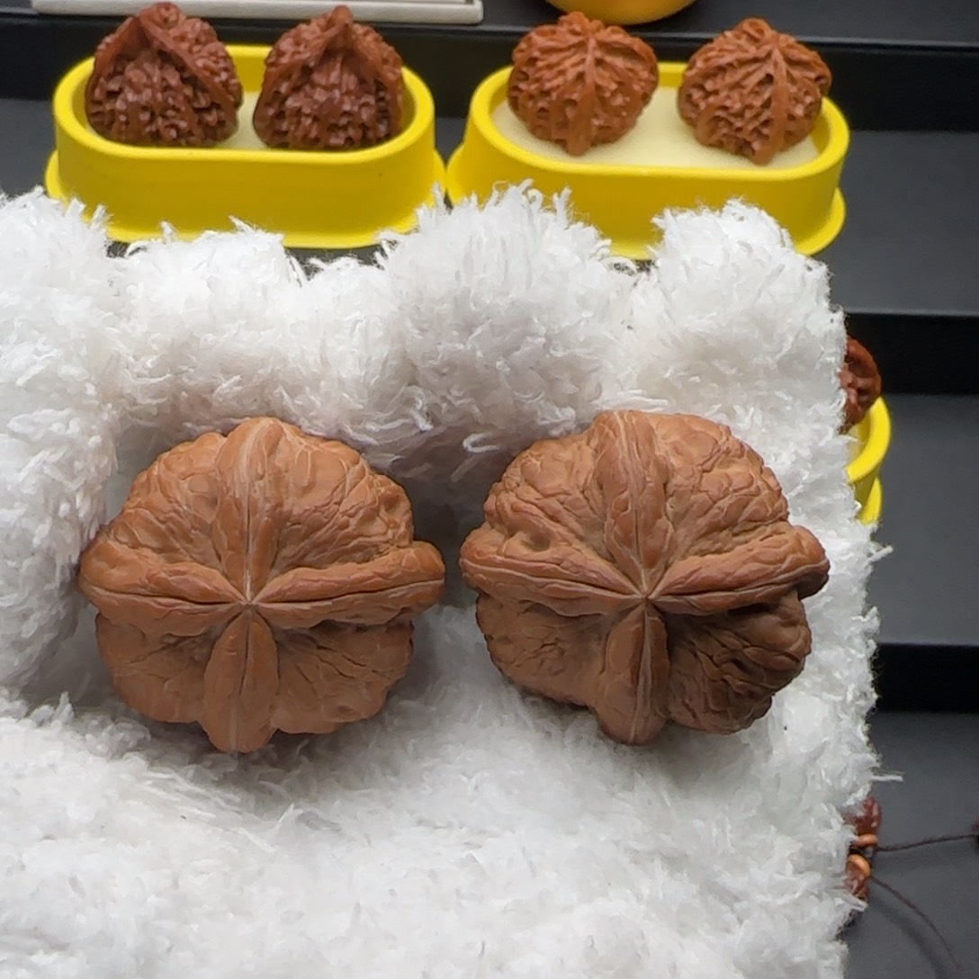 文玩核桃把件元宝全品四棱39