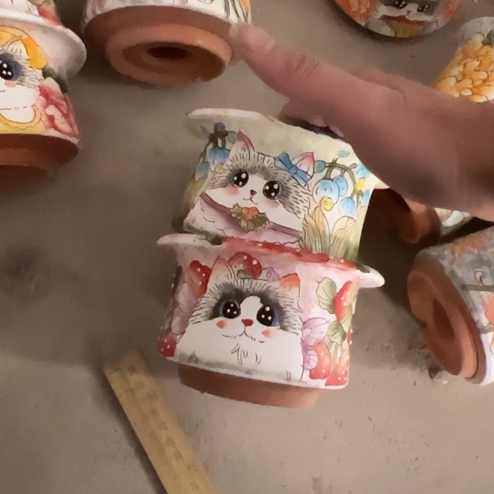 肥***~满38包邮 景德镇幸运花盆