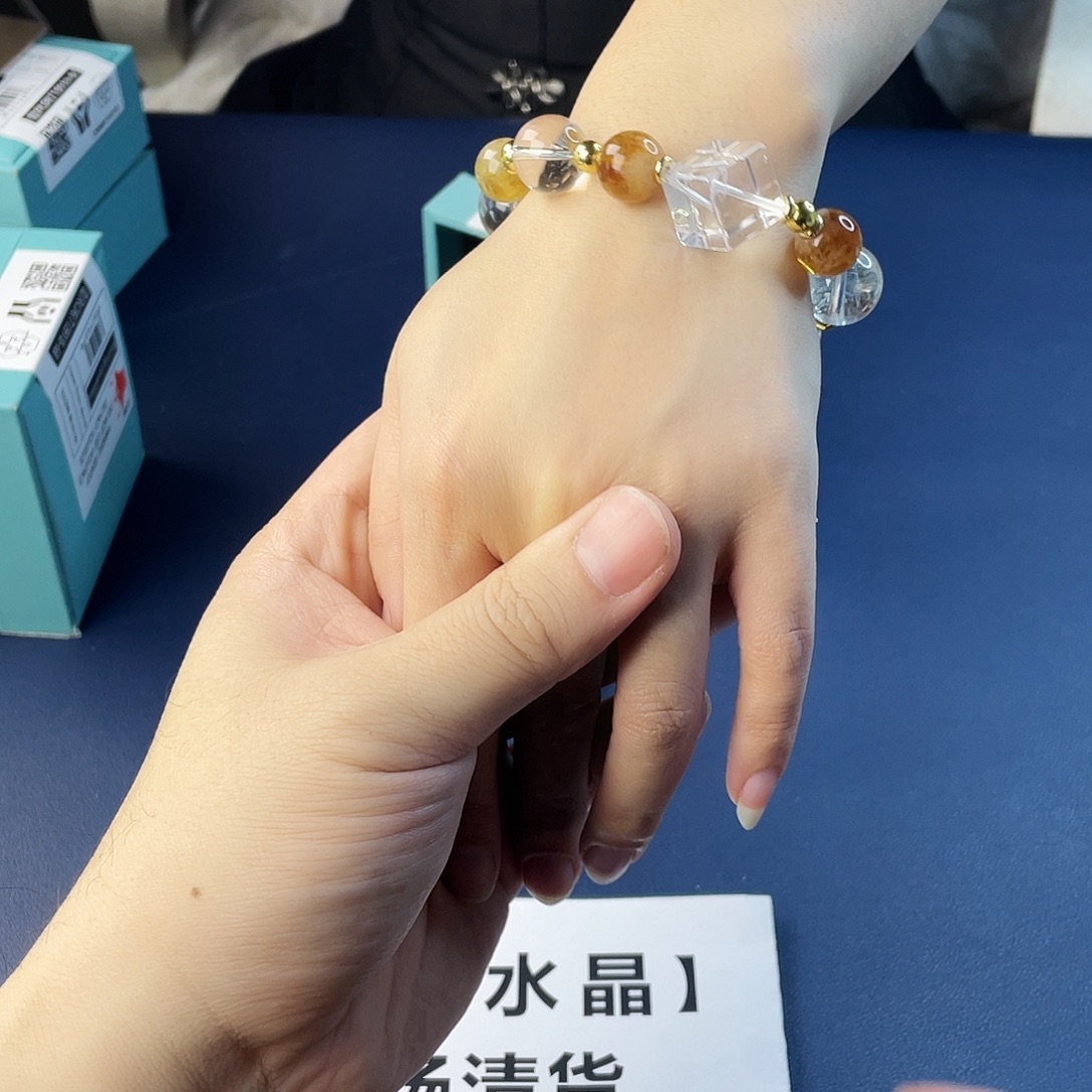 水晶银S925镶嵌手链